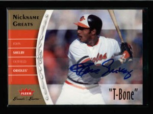 JOHN SHELBY 2006 FLEER GREATS OF THE GAME NICKNAME GREATS AUTOGRAPH AUTO AX9641