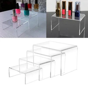 Acrylic Riser Display Shelf Clear Acrylic Riser Set for Mobile Figures Purse - Picture 1 of 6