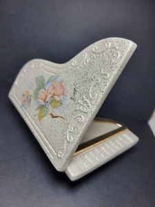 Vintage BERGER Italy Grand Piano Flower Themed Jewelry Box - Picture 1 of 9