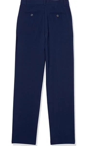 VAN HEUSEN BOYS FLEX FLAT FRONT DRESS PANTS SIZE 10 Husky  Navy-New with Tag - Picture 1 of 6