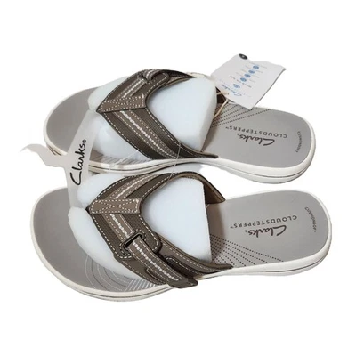 Sandalias Clarks Brinkley JazzH para mujer talla 5 peltre Cloudsteppers acolchadas  Foto 1 de 4