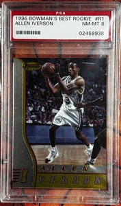 1996-97 Bowman's Best - Rookies Allen Iverson #R1 (RC)NM-MT 8 - Picture 1 of 2
