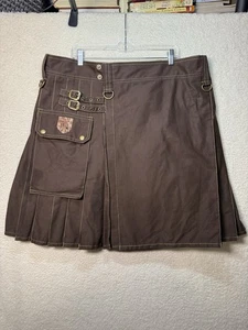 Gonna Damn Near Kilt Em Uomo L/XL Grande Marrone Utility Kilt Tattico Resistente - Foto 1 di 9