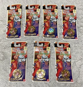 Street Fighter II Personaje Insignia Llavero Ken Juego de 7 Bandai Envío Gratis FEDEX - Imagen 1 de 3