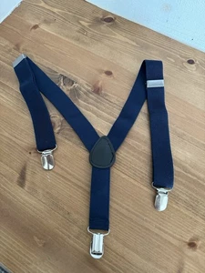 Navy Blue Youth Suspenders Clip On Adjustable Y-Strap Back To School Photos NWOT - Picture 1 of 8