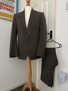 DRYKORN Men’s 2 Piece Cotton Suit Brown Jacket 48 38 Trousers W32 L32 - Picture 1 of 14