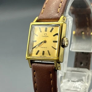 Omega OMEGA Geneva Gold Dial Women's Manual Watch 17mm Gold Plated #2016 - Picture 1 of 11