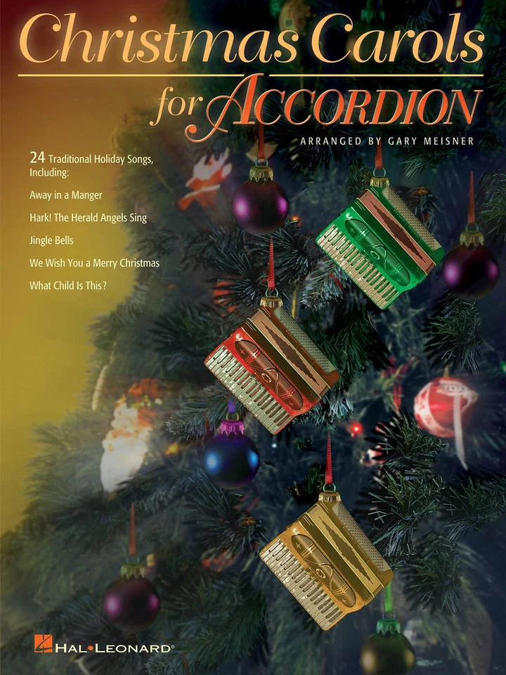 Christmas Carols for Accordion Sheet Music 24 Song Gary Meisner Hal Leonard Book - Image 1 of 1