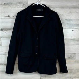 Blazer tejido elástico etiqueta negra Lauren Ralph Lauren 3 botones para mujer talla grande” - Imagen 1 de 11