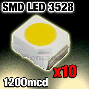 109/10# LED CMS warmweiß PLCC2 3528 10 Stück 1200mcd - warm white - Bild 1 von 1