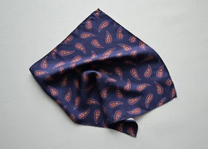 CHARLES TYRWHITT TASCHENQUADRAT Pocket Square 100% Silk Seid Paisley - Bild 1 von 5