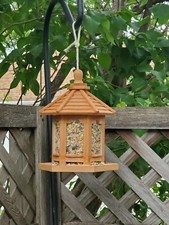Bird Feeder hand stained (cinnamon) & treated hanging gazebo seeder garden