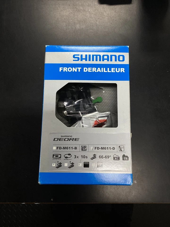 Shimano Deore FD M611-d 3x10 Speed Front Derailleur Down Swing MTB Bike Bicycle