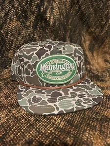 Remington hunting patch retro Camo rope brim SnapBack hat - Picture 1 of 3