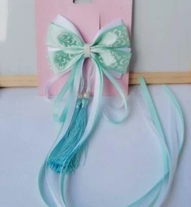 Chinese Ancient Long Ribbons Hanfu Hair Accessories Costume Bow Headdress - Picture 1 of 15