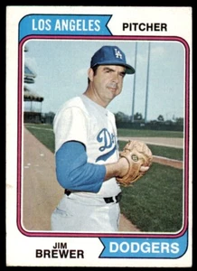 1974 Topps Jim Brewer . Los Angeles Dodgers #189 - Picture 1 of 2