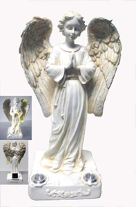 Garden Decoration Solar Powered Praying Angel Fairy Statues with 2 Yellow LED - Picture 1 of 1