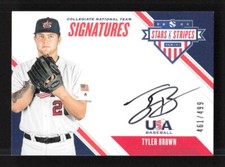 2020 Panini USA Stars & Stripes Tyler Brown Collegiate National Team Auto /499