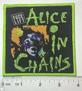 Alice In Chains Face Lift Green Border Woven Patch - Picture 1 of 1