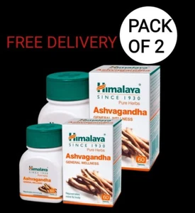 Himalaya Ashvagandha Sollievo Stress 60 Compresse Ringiovanisce Mente e Corpo Confezione da 2 - Foto 1 di 8