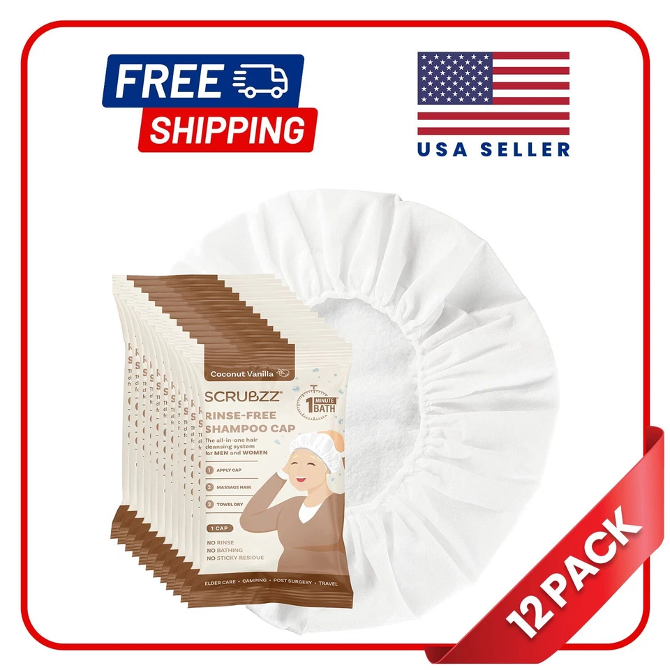 Scrubzz No Rinse Shampoo Caps - 12 Count, Coconut Vanilla - Image 1 of 4