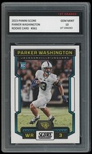 PARKER WASHINGTON 2023 PANINI SCORE 1ST GRADED 10 NFL ROOKIE CARD RC JAGUARS