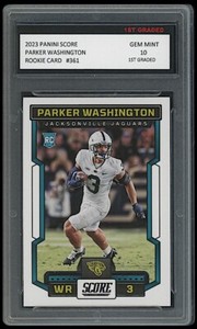 PARKER WASHINGTON 2023 PANINI SCORE 1ST GRADED 10 NFL ROOKIE CARD RC JAGUARS