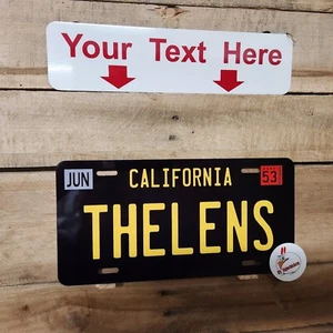 Placa de licencia de tocador personalizada negra de California automática, etiqueta de novedad - Imagen 1 de 1
