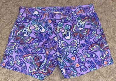 Pantalones Cortos Midi Niñas Talla 14 Desteñidos Gloria Púrpura Mariposa Estampado Mariposas Púrpura Foto 1 de 4