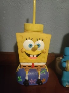 SpongeBob Squarepants Universal Studios Drink Cup & Straw 2002 Nickelodeon - Picture 1 of 3