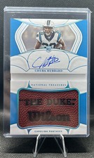 2021 Panini National Treasures Chuba Hubbard Jumbo Patch Booklet /10 RPA Auto 🔥