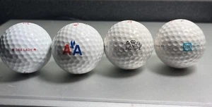 VTG. LOT OF 4 TITLEIST BALLS - AMERICAN AIR, PHILIP MORRIS, 384 LADY, GE CREDIT - Picture 1 of 5