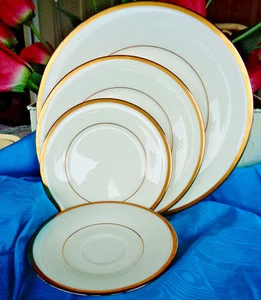 Noritake Gold and Platinum Patter 7713 4 Piece Set - Picture 1 of 6