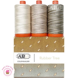 AURIFIL 50wt COLORBUILDER Rubber Tree Thread 3 SPOOLS 100% Cotton 1422 yds - Picture 1 of 2