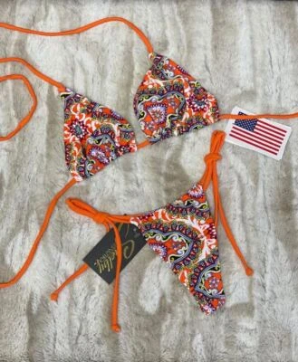 Shelby Swim Lotus Triangle Large & Tie Side Thong Bikini - Image 1 of 2
