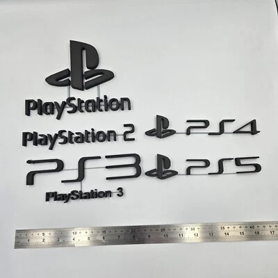 Playstation 1 2 3 4 5 Logo 3D-gedruckt Lerpo3D