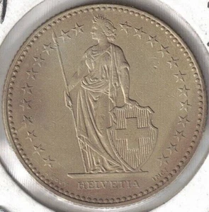 1994 Switzerland 2 Franc Coin - Picture 1 of 2