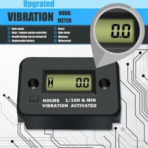 Digital Vibration Hour Meter Gauge Wireless For Motorcycle Snowmobile ATV - Picture 1 of 8