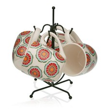Set di Tazze Metallo Ceramică (4 Pezzi)