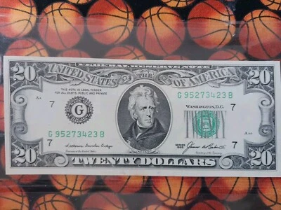 1985 $20 Twenty Dollar Bill Federal Reserve Note Vintage United States  - Image 1 of 4