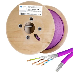 500m Cat7a DUPLEX Verlegekabel Twin KUPFER Netzwerkkabel Installation LSZH Cat7 - Afbeelding 1 van 8