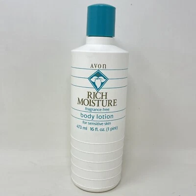 Avon Rich Moisture Body Lotion Sensitive Skin 16 FL OZ Rare Fragrance Free NOS - Image 1 of 4