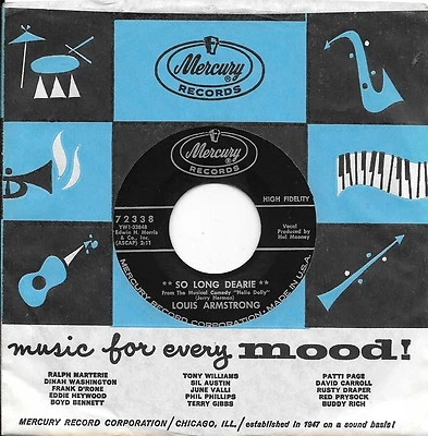 LOUIS ARMSTRONG * 45 * So Long Dearie * 1964 #56 * NOS * UNPLAYED MINT *ORIGINAL - Image 1 of 2