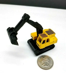 Vintage Matchbox Excavator Yellow Mini Metal Plastic Farm Toy Tractor 1.5" - Picture 1 of 11