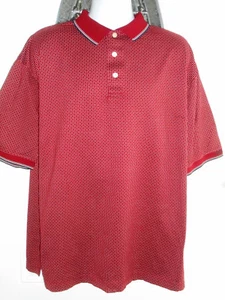 Dockers Golf Polo Men's Sz. XL Red Contrast Short Sleeves 100% Cotton Shirt EUC - Picture 1 of 2