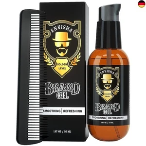Bartöl-Conditioner mit Kamm, natürlicher Bart-Conditioner mit süßem Orangenduft - Bild 1 von 9