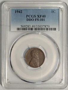 1942 Lincoln Wheat Cent 1c Doubled Die Obverse FS-101 DDO PCGS XF40 - Picture 1 of 4