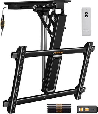 Perlegear 32 In. To 70 In. Motorized Ceiling TV Mount With Remote - Image 1 of 4
