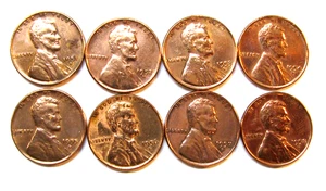 Wheat Penny Lot -8 Consecutive Dates 1951-1952-1953-1954-1955-1956-1957-1958 (D) - Picture 1 of 7