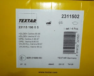2311502 TEXTAR Kit pastiglie freni PER OPEL VAUXHALL Calibra VECTRA SAAB 9-5 - Imagen 1 de 1